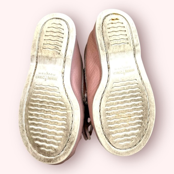MINNETONKA Kids Pink Leather Moccasins with Fringe and Beading Size 8 - Picture 7 of 8